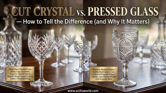 Cut Crystal vs. Pressed Glass — How to Tell the Difference (and Why It Matters)