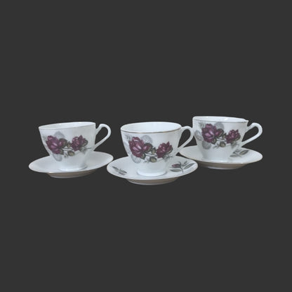 Set of 03 Tea Cups & Saucers