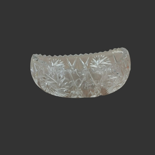 Crystal Boat Shaped Bowl