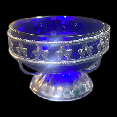 Cobalt blue glass sweet bowl